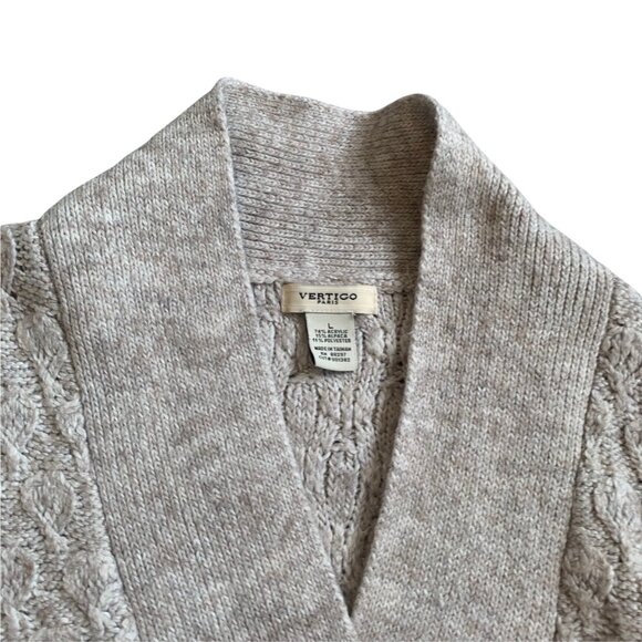 Vertigo Paris Alpaca Knit Babydoll Y2K Boho Textured Sweater L - Picture 4 of 7